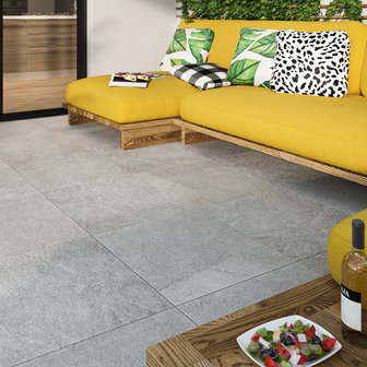 Keramische Tuintegel Keramika Supreme Grey 60x60x2 cm